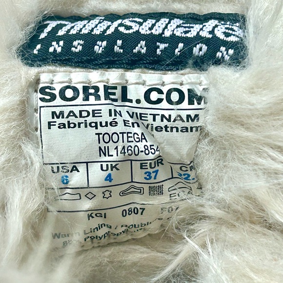 Sorel Womens Tootega Tan Suede Round Toe Ankle Winter Boots sz 6, 5.5, 5 - Picture 13 of 14